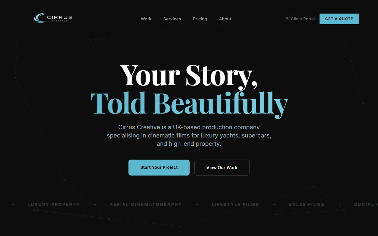 Cirrus Creative — website built by The Construx Group