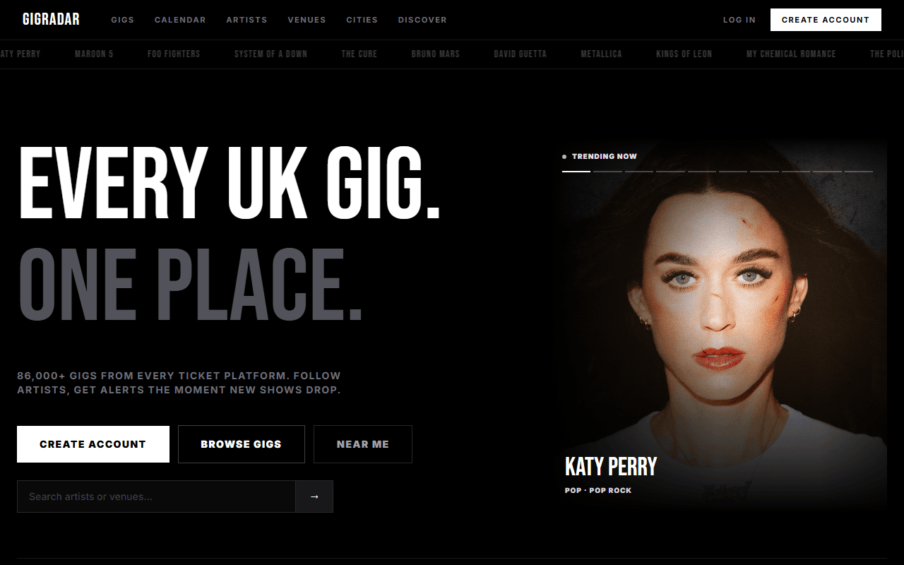 GigRadar — website built by The Construx Group